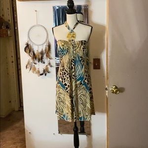 💐💐NWOT Leopard print halter short dress